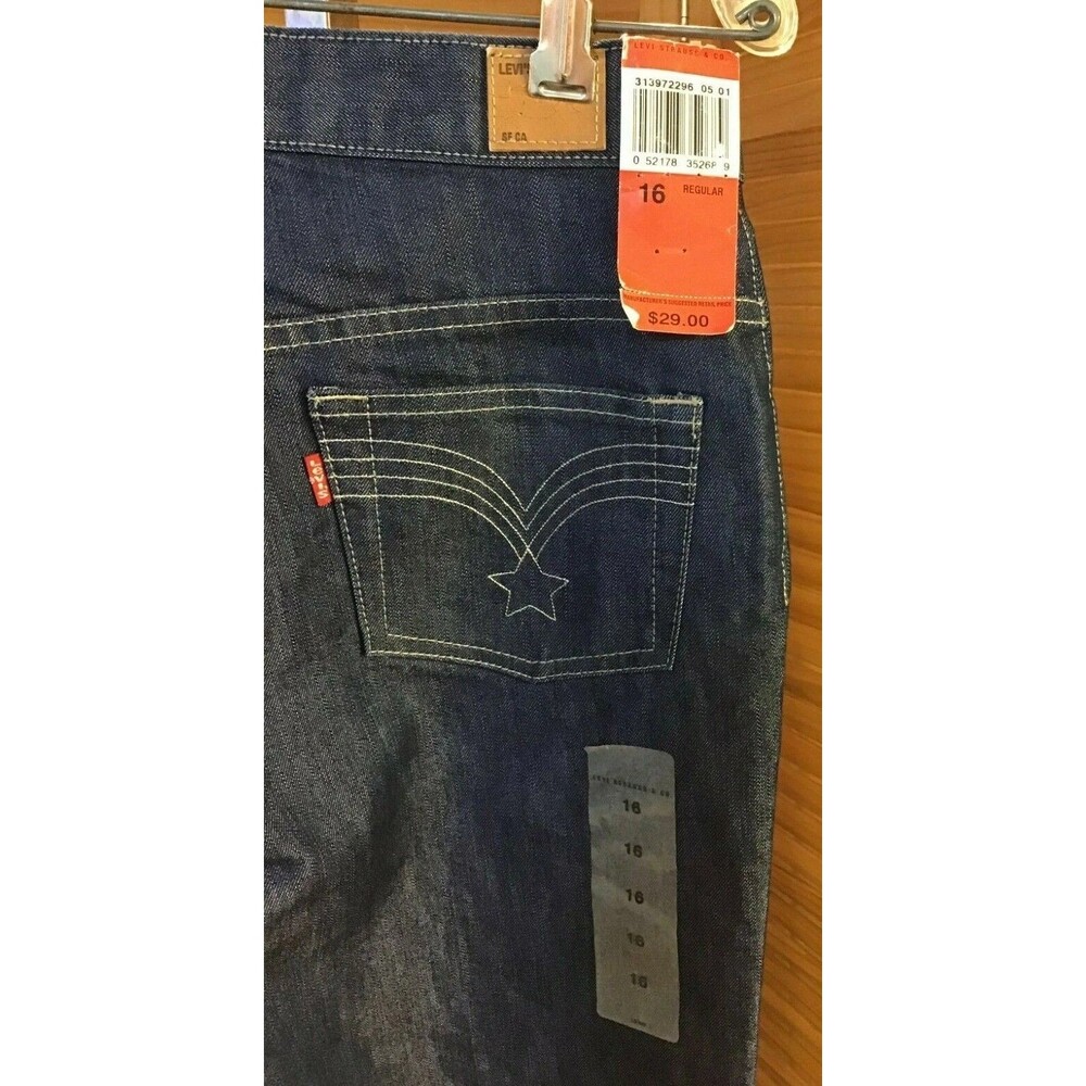 Levi's Girls Mid Rise Boot Cut Embroidered Jeans Size 16 Regular (26 x 30) NWT - Picture 5 of 6